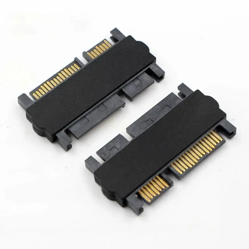 High Quality SATA 22 Pin Male-to-male Adapter Hard Drive Adapter with SATA 7+15Pin Straight Adapter Card for Data Sharing and Storage