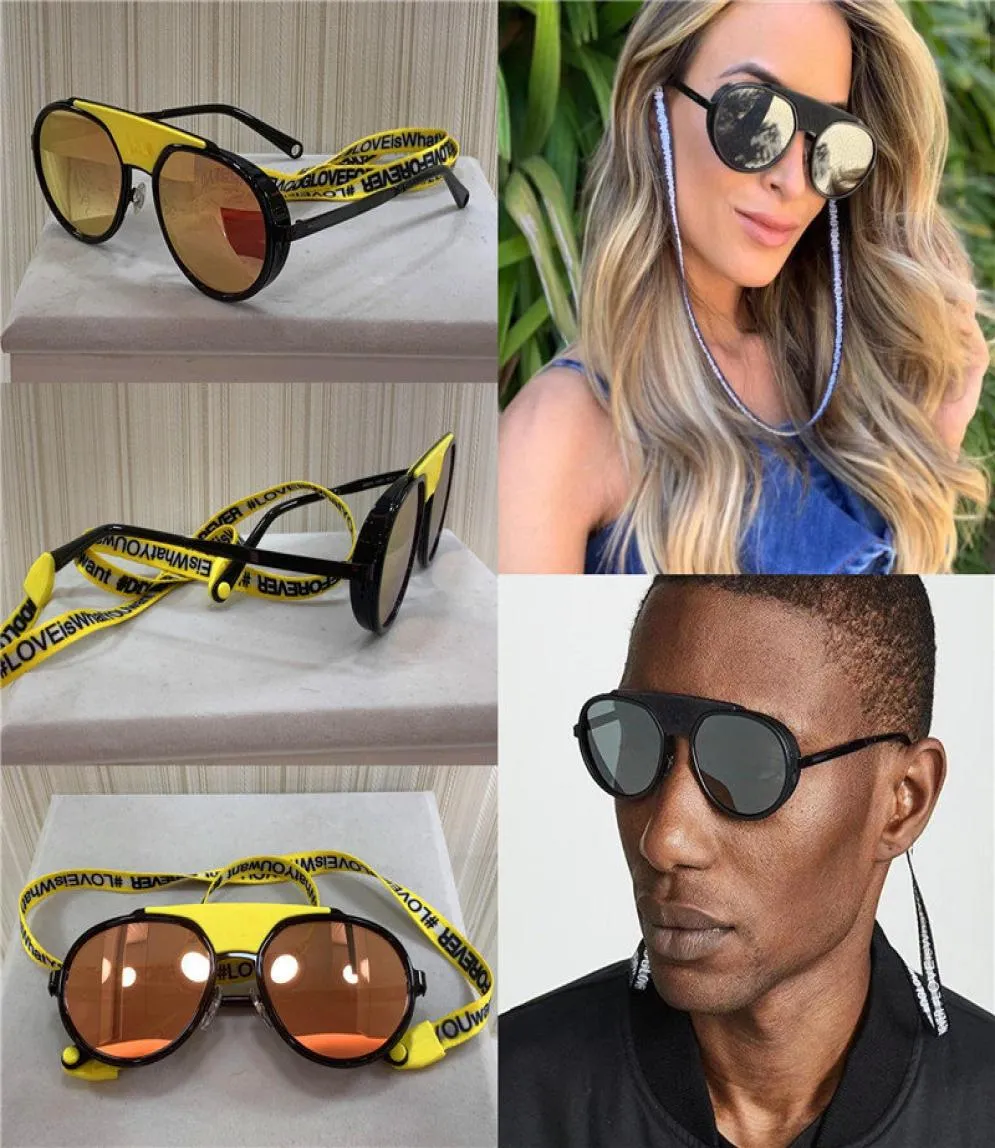 Lunettes de soleil de créateur de mode 2210 Cadre rétro rond avec couleurs de corde en revêtement Avantgarde Pop Style UV400 Protection de qualité supérieure3119589