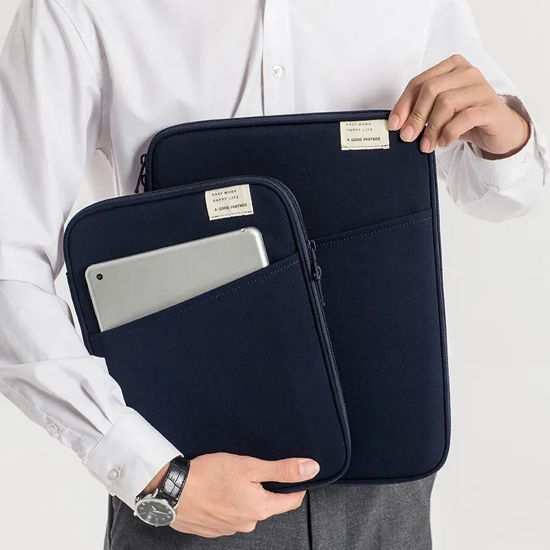 Bags Portable Women Men's Document Bags Travel Briefcase Business Pouch Waterproof Office Worker Notebooks Pens Organize Accessories