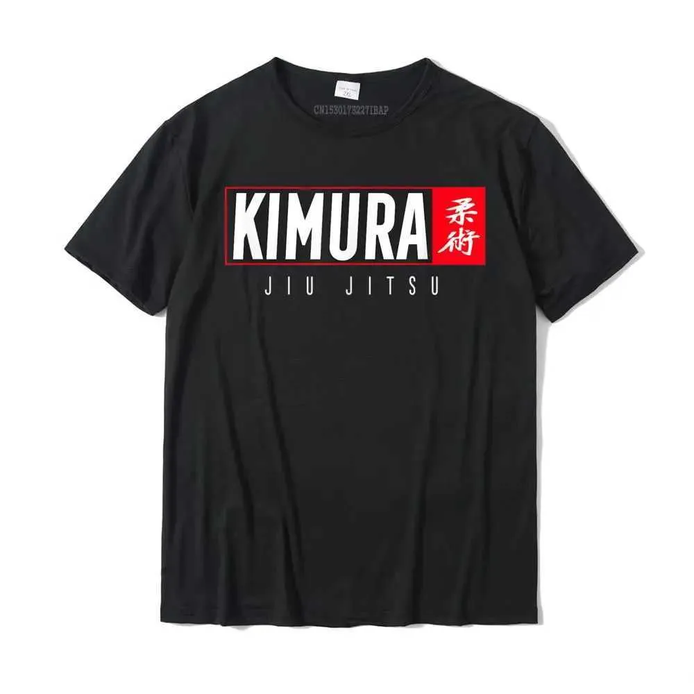 T-shirts masculinos Kimura-Jujutsu Shirt-BJJ-Camiseta Brasileira de Artes Marciais Design gráfico de algodão Mens de moda de moda J240419