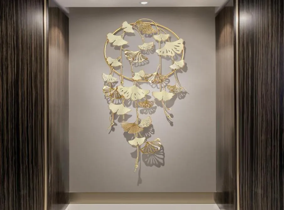 Muurstickers Chinese luxe smeedijzeren ginkgo bladsticker ornamenten thuis woonkamer decoratie el winkel muurschildering 7815917