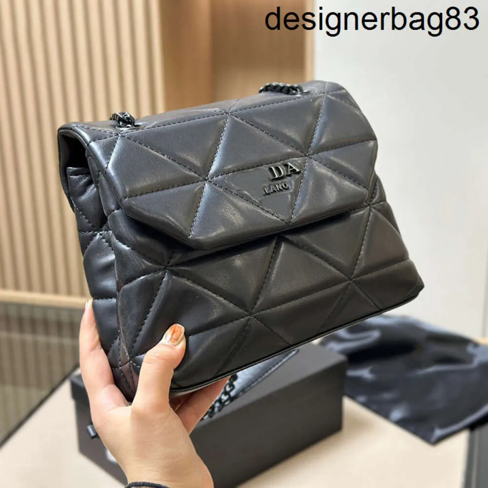 Designer klassische Diagrammkette Crossbody Bag Italien Brand Mode Frauen Klappen Schulter Handtasche berühmte Dreieckszeichen Luxus echte Leder Lady Messenger Taschen