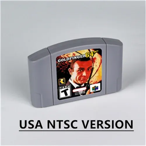 Karty Goldfinger Retro 64 do retro 64 -bitowej kasety gier USA wersja NTSC Formatchidren Gaming
