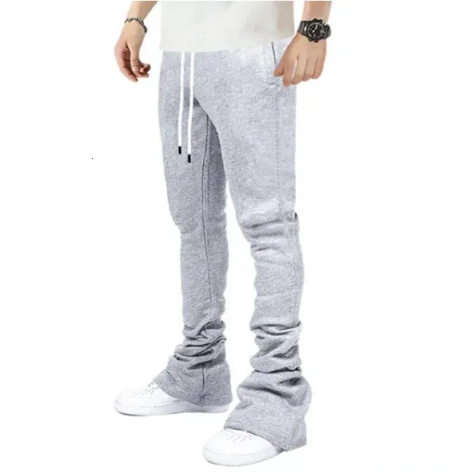 Mens Stacked Joggers With Pocket Streetwear Cargo Pants For Flare Drawstring Trousers And Clothes 2024 Winter Collection 240409 From Xingsha 28.84 DHgate.Com