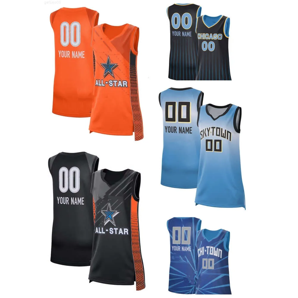 Women's Chicago Sky Basketball Jersey Taylor Soule, Khaalia Hillsman,  Lindsay Allen, Chennedy Carter, Diamond DeShields, Kysre Gondrezick,  Isabelle