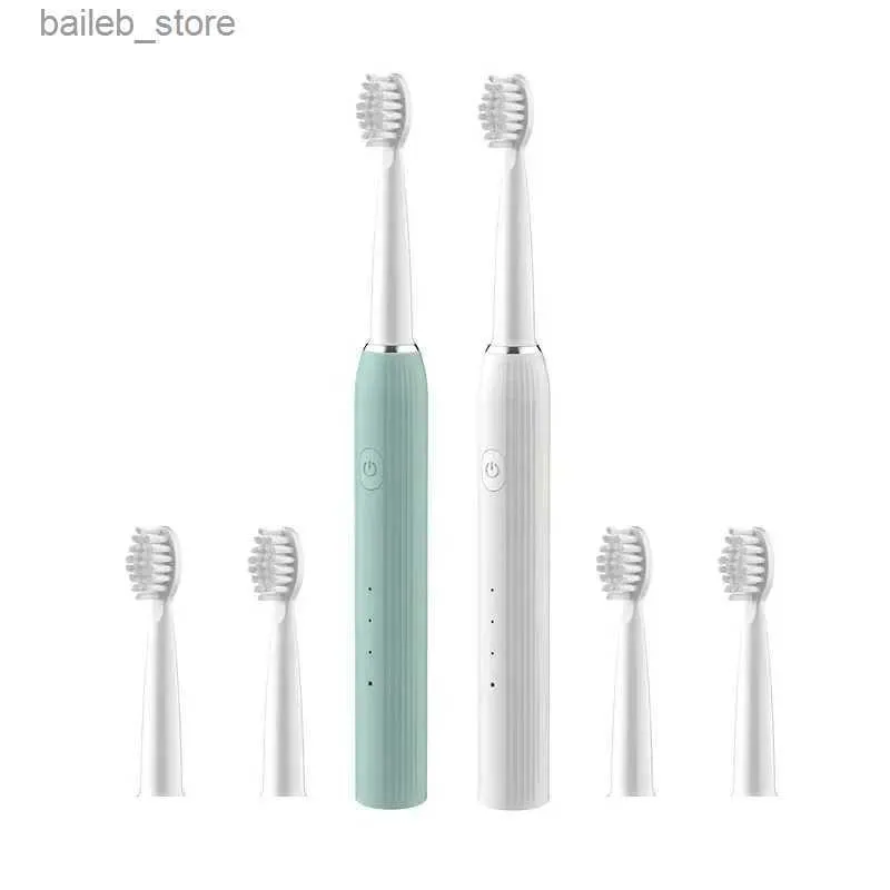 Tandborste ultraljudsbarns elektriska tandborste för vuxen smart timer laddningsbara tandborstar tvättbara elektroniska blekning tänder borste y240419