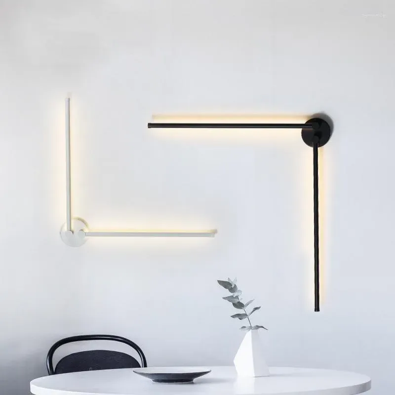 Lampväggslampa Modern LED bredvid lätt roterbar sconce inomhusbelysning för vardagsrum sovrummet bakgrund diy pekare form