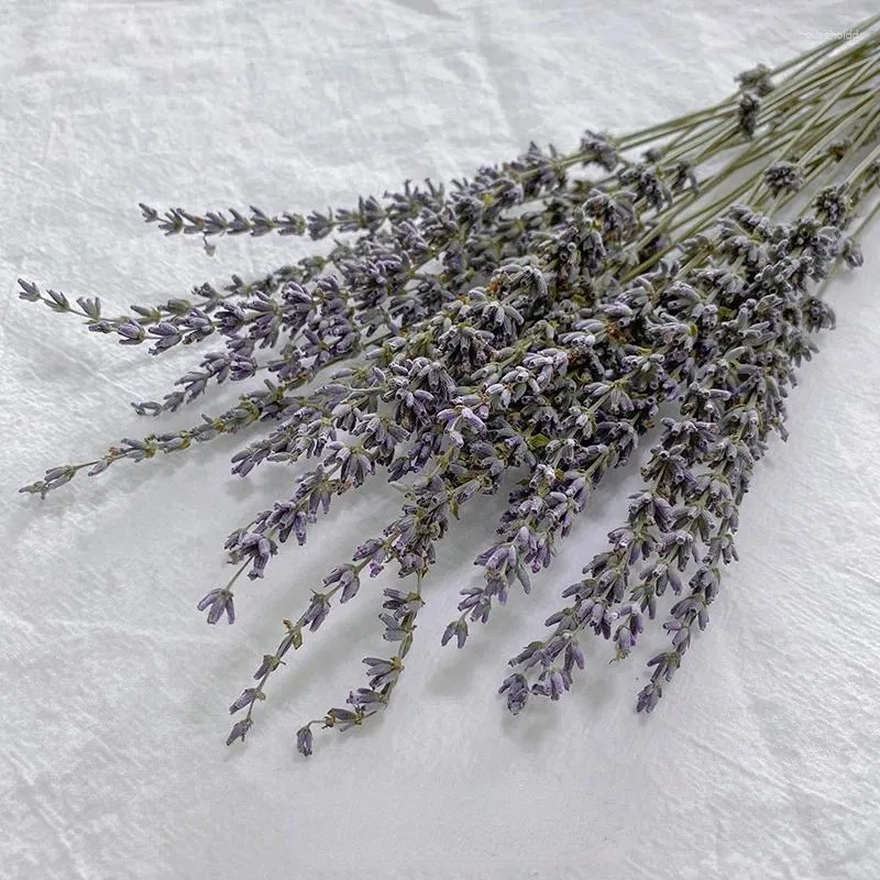 Flores decorativas 25pcs seco Flor natural de lavanda