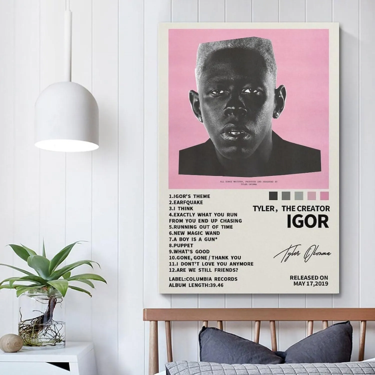 Rapper Tyler Poster The Creator IGOR Canvas Painting Singer Music Star Album Art Canvas Prints Retro Wall Art Pictures for Living Room Bedroom Decor