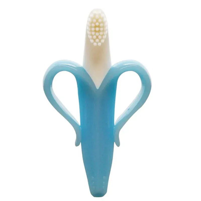 Safe Banana Shape Baby Teether Toys Silicone Toothbrush Teething Kids Tooth Brush Dental Care Gifts Chew Toys for Children