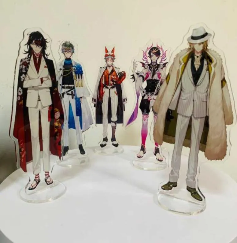 Keychains de 15 cm de anime Nijisanji Rainbow Society Vtuber YouTuber Acrílico Figura Modelo Modelo Placa Fuwa Minato Saegusa Akina Hayato F1622790