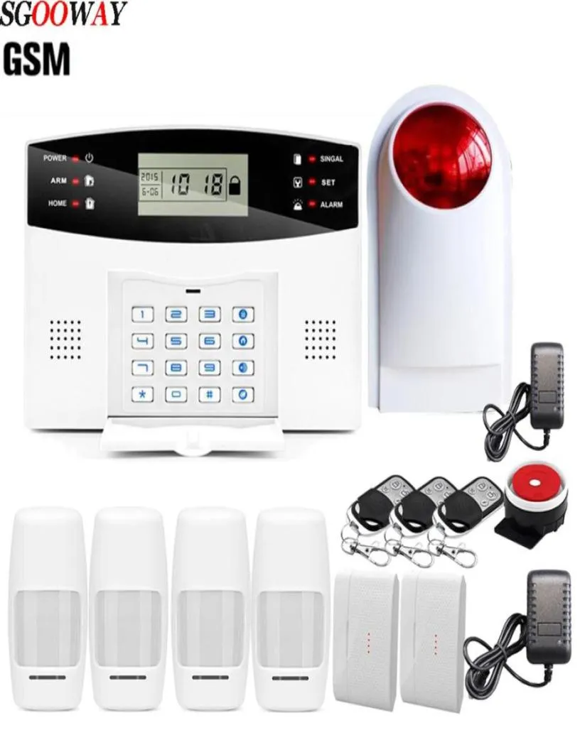 SGOOWAY EN RU ES PL FR Wireless Home Security GSM Alarm Burglar System App Remote Control Arm Disarm Y120124524692809