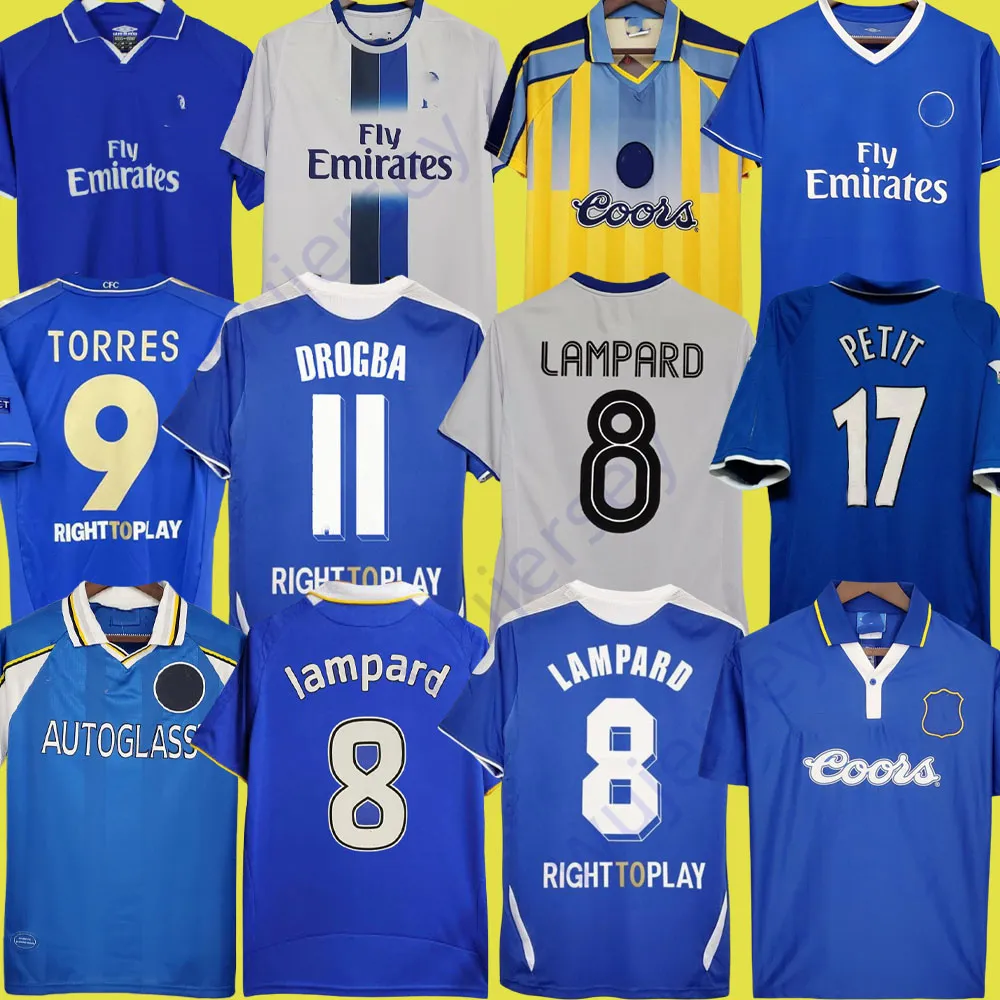 CFC 2011 Retro Soccer Jersey Lampard Torres Drogba 11 12 13 Final 94 95 96 97 98 98 99 CHIRTS DE FOOTBAL