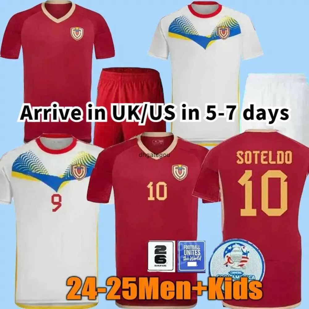 2024 2025 Venezuela Soccer Jerseys Kit Kids 24/25 National Team Football Shirt Men Home Red Away White Camisetas Copa America Cordova Soteldo Rincon Bello Sosa