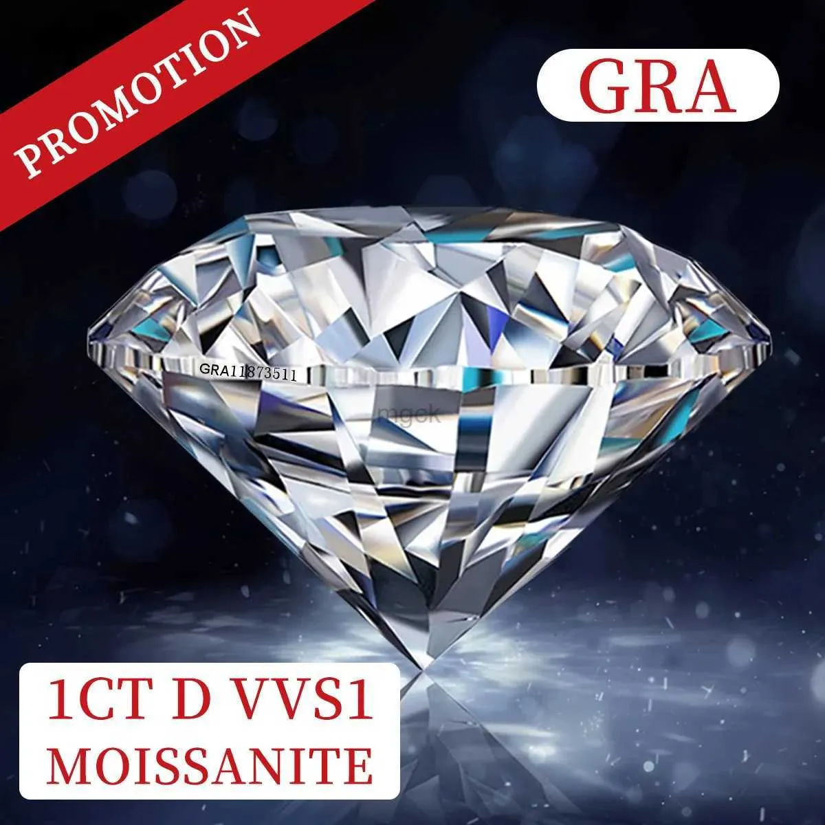 Anneaux de mariage Real D Color Moissanite Gemles en vrac Round Brilliant Cut 3Ex Lab Lab Grown Diamond Gra Certification Moisanite Ring Material 240419