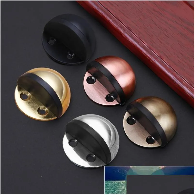 Door Catches & Closers Sliver Punch- Sticker Den Stainless Steel Rubber Stopper Holders Catch Floor Mounted Nail- Stops Factory Price Dh1Vj