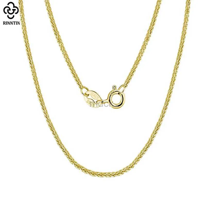 Hangende kettingen rinntin 925 Sterling Silver 14k gouden Italiaanse chopin ketting ketting voor vrouwen mode handgemaakte basis nekketen sieraden SC53 240419