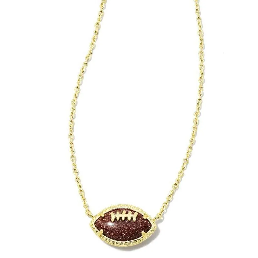 Hänge halsband designer s scotts smycken amerikansk självständighetsdag rugby fotboll irregar geometri sandsten fiskben halsband eller dh5yw