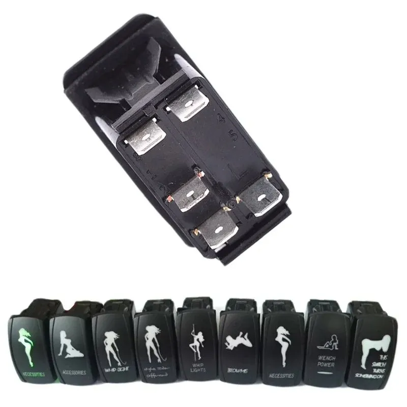 12V 20A 24V 10A修正RVヨットスイッチRND ON OFF ON OFF WaterProof 7Pin Rocker Car Rocker Switch