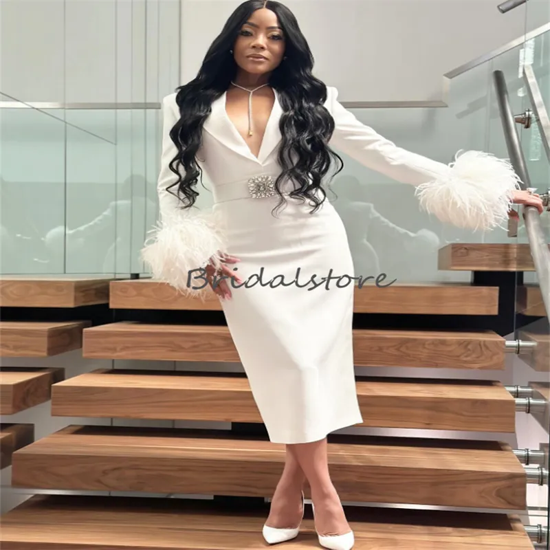 long sleeve feather dress white White feather dress Goddess Exclusive