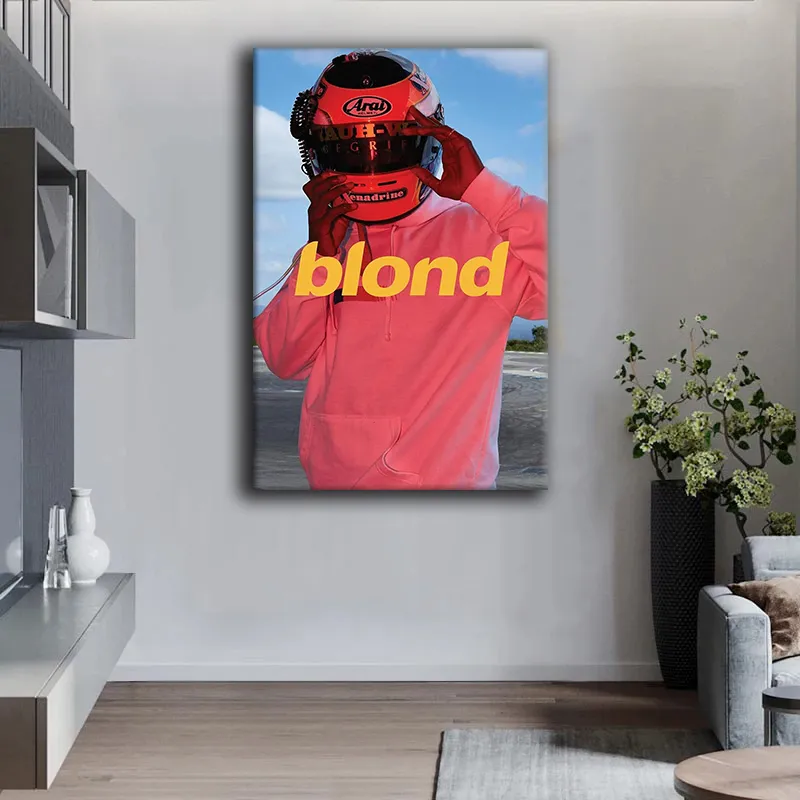 Frank Ocean Blond Poster Rapper Hip Hop Singer Music Star Canvas Prints Wall Art Painting Pictures for Living Room Wall Decor