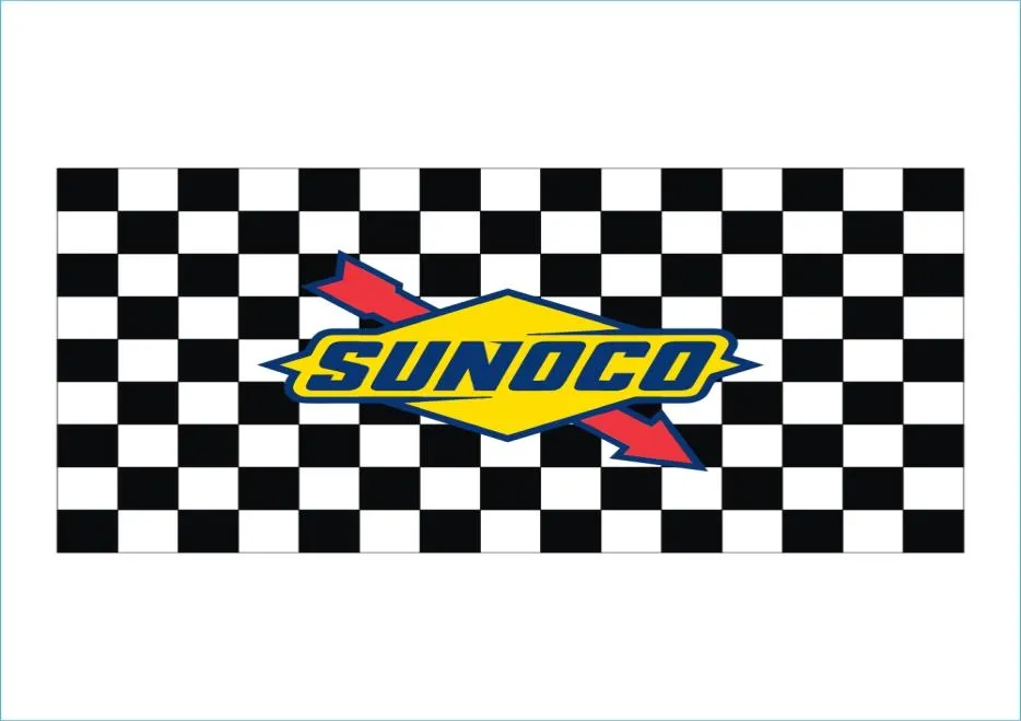 Impressão digital personalizada Bandeiras de 3x5 pés Racing Mahwah Sunoco Cup Series Evento Banner de bandeira xadrez para jogo e decoração3764009