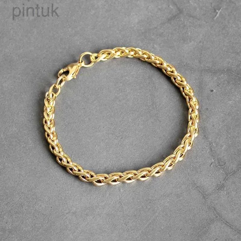 Catena 2020 Nuovo Braccialetto in acciaio inossidabile in acciaio inossidabile Bracciale Bracciale Fashion For Women and Men Regalo per la festa di compleanno del matrimonio 4/5/6 mm D240419