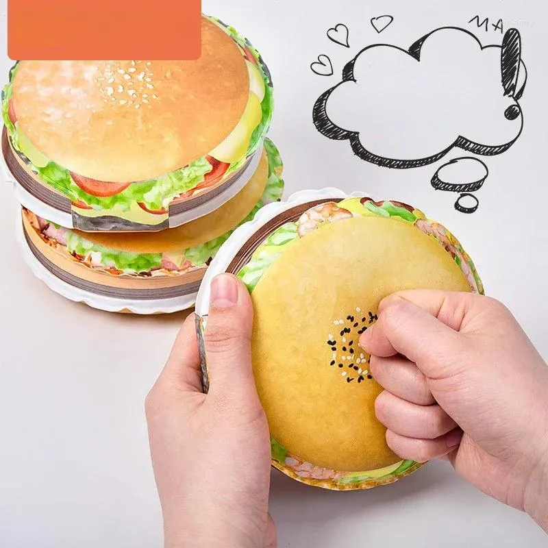 Copertina Notety Notebook Hamburger Pocket Pocket Notepad Daily Agenda Planner Notebook di cancelleria per uffici Prodotti scolastici