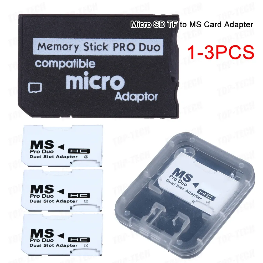 Schede TF a MS Card Memory Stick Adapter Plug and Play Mini Memory Stick Pro Duo Adapter Reader Single / Dual Slot 13pcs