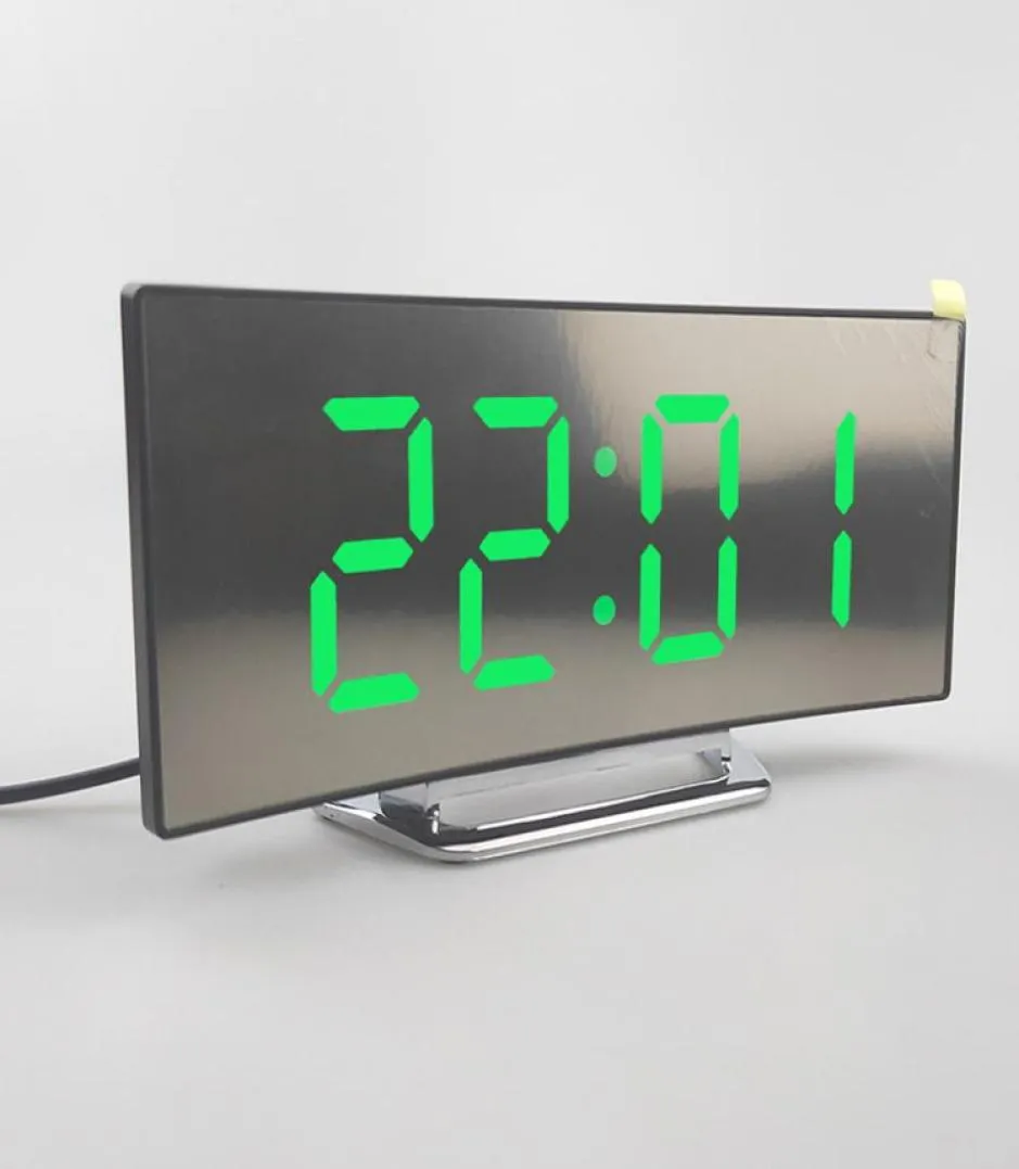 Electronic Alarm Clock Noiseless Design Digital LED Large table clock For Elders l Digital Wood Despertador Electronic Deskto3879012