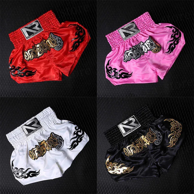 Herr shorts mma thailändska barn kort boxning barnbyxor muay thailändska kvinnor man mma tjej kickboxning boxer shorts slåss gripande stammar t240419