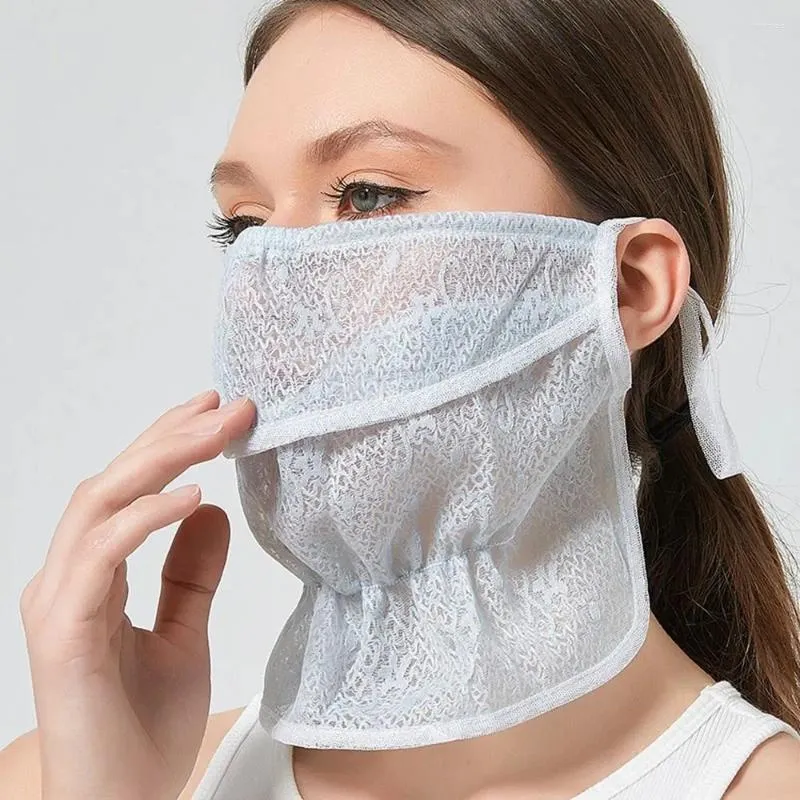 Scarves Neck Protection For Women Sun UV Lace Summer Anti-uv Face Cover Scarf Sunscreen Mask Veil