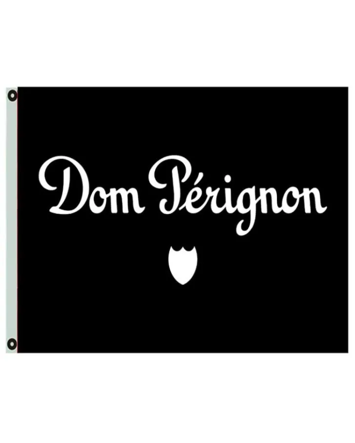 Dom Perignon Champagne Flagsバナー3x5フィート100dポリエステルの鮮やかな色2つの真鍮Grommets9549098