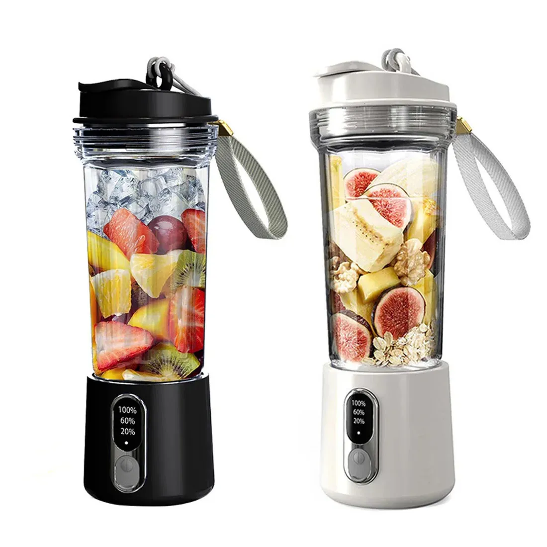 7.4V Powful Fruit Mixer Lixer portátil Liquidificador Extrator de copo de suco de suco de suco para esportes viagens 500 ml USB recarregável 240415