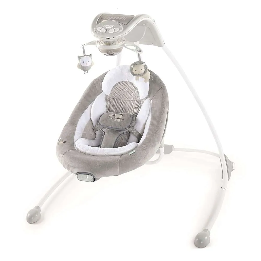 Braden Baby Swing med coolt mesh -tyg, vibrationer, svivningsstol, naturljud, lyser upp motoriserad mobil - komfort och underhållning för ditt spädbarn