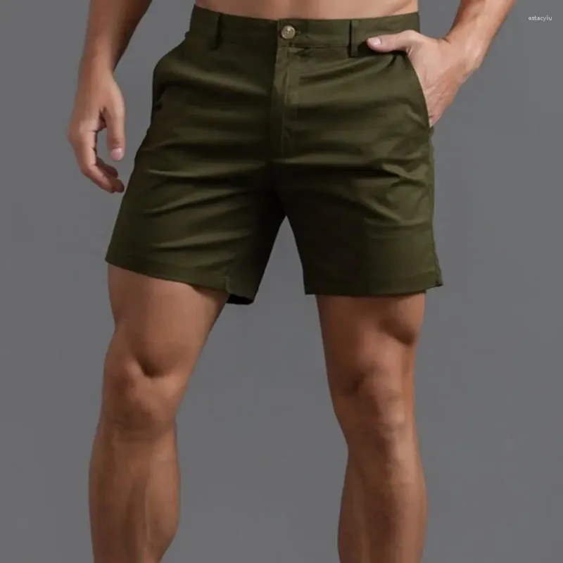 Heren shorts Men Workout Summer Cargo met zakken Solid Color Rechte been Casual korte broek voor streetwear sporten