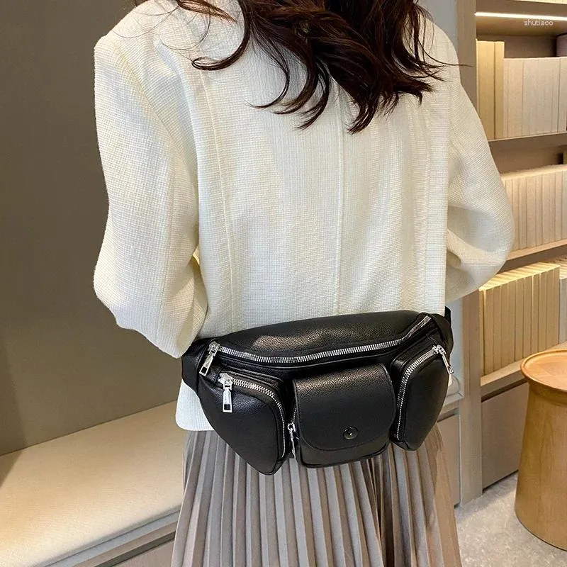 Waist Bags Multi-Function Women's Bag Pu Leather Crossbody Chest BagsTravel Phone Purse Female Fanny Packs Large Capacity Belt