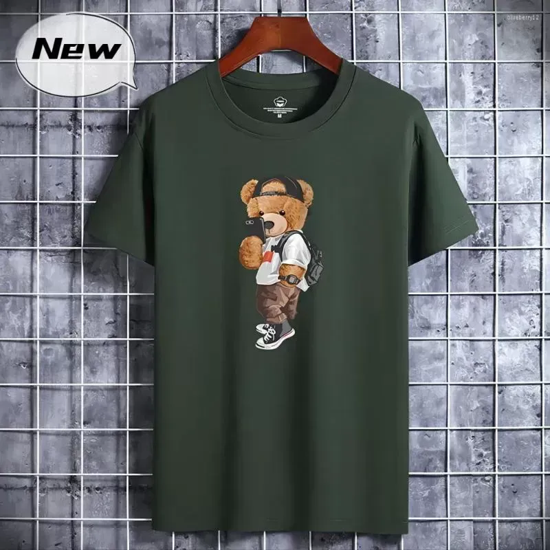 Cartoon Bear Women's Men's Thirts Funny Bear Play Fashion Harajuku Tshirt per uomo T-shirt estivo Shirt Shirt Shirt Abiti da uomo Maschio E2Jy#