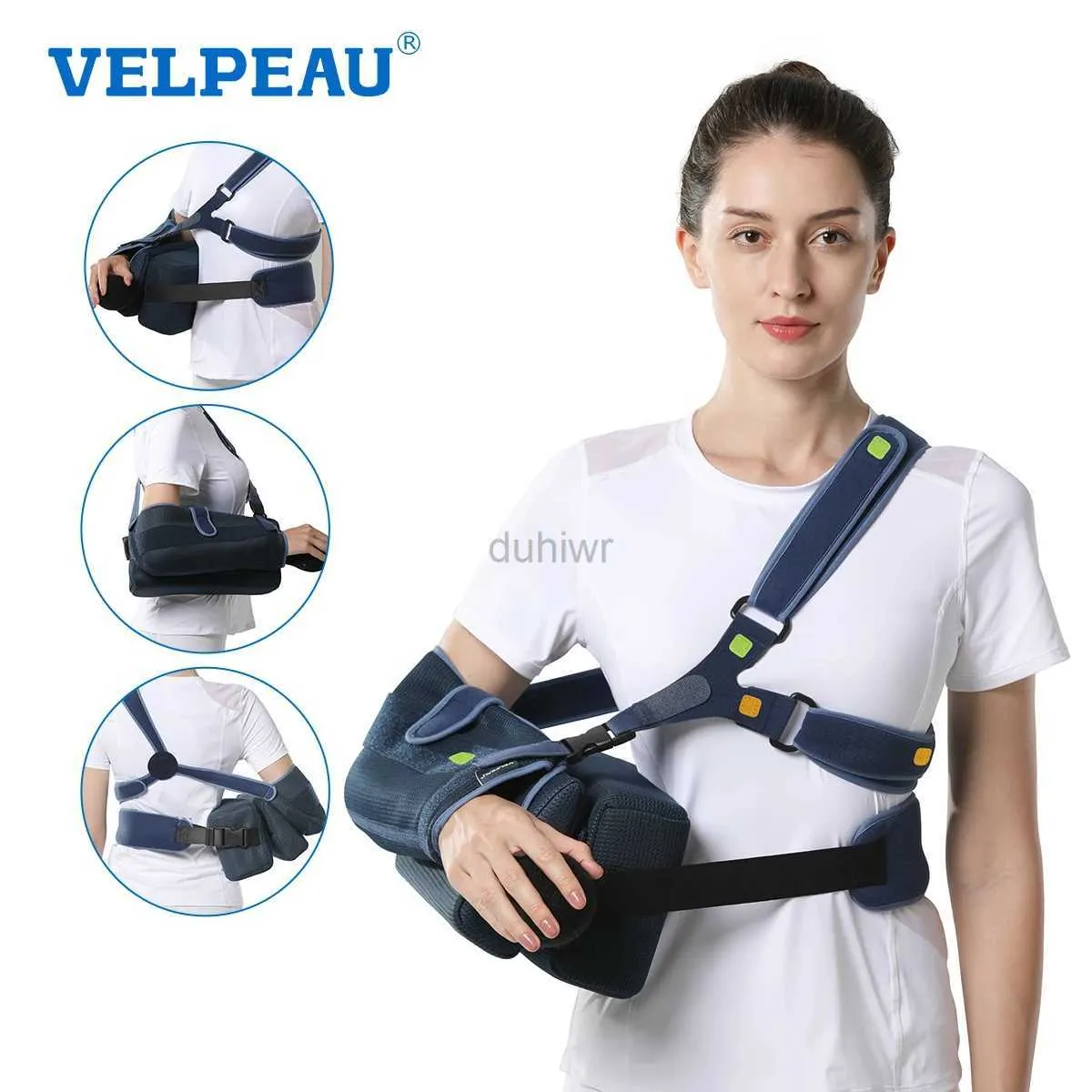 First Aid Supply VELPEAU Shoulder Abduction Sling with Pillow for Hand Injury and Fracture Medical Shoulder Immobilizer Arm Support Universal d240419