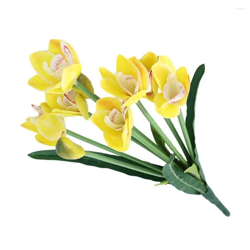 Fiori decorativi pianta artificiale Simulazione non fading simulazione decorazione di cymbidium Fallo finto attraente