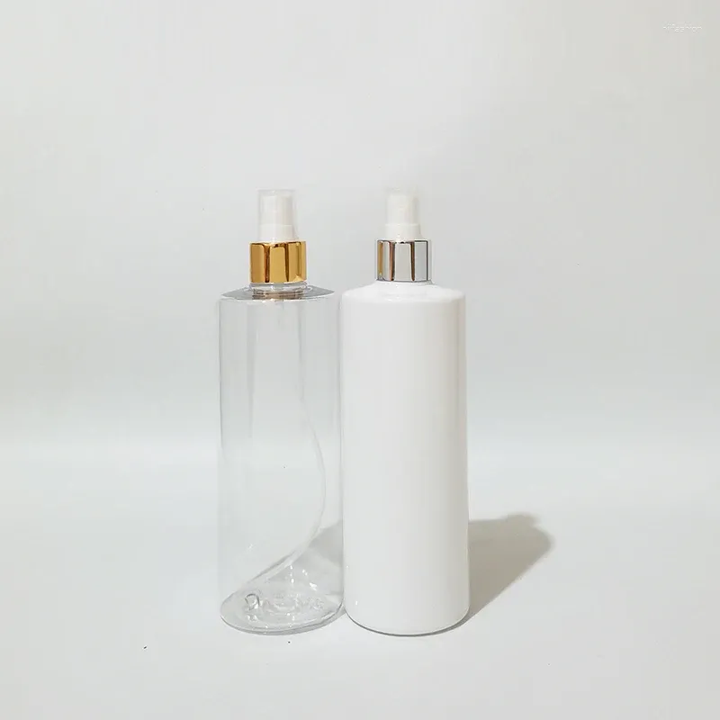 Speicherflaschen 15pcs 400 ml leeres Goldspray für Parfums Pet Clear Container mit Sprühpumpe feine Nebelflasche Kosmetische Packung