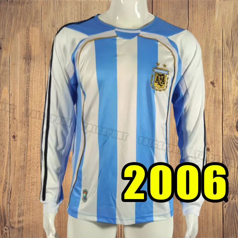 Long Sleeve World Argentina Soccer Jerseys DIEGO From Tubasport