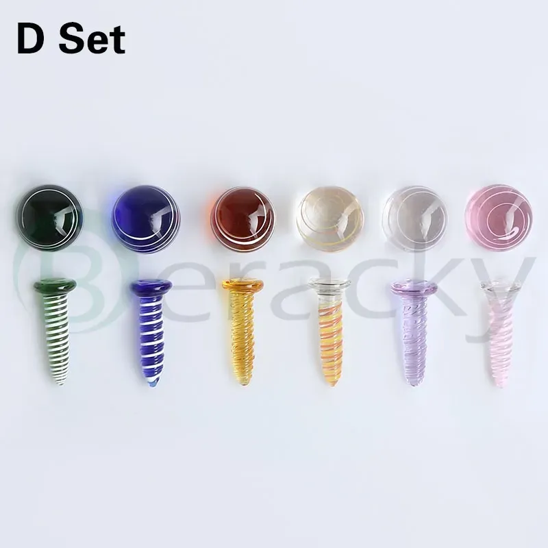 6 Styles Slurpers Smoking Accessories With Ruby Pearls/Pills 12mm 14mm 20mm 22mmOD Glass Marbles Screw Set For Terp Slurper Quartz Banger Nails Rigs