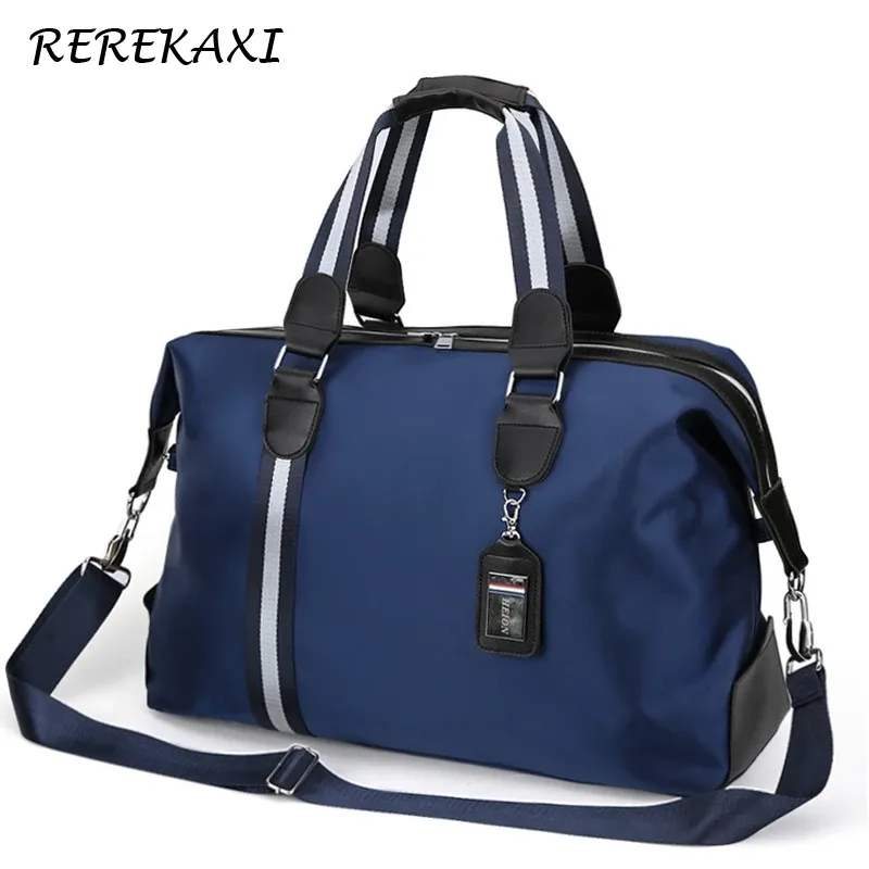 Backpacks Rerekaxi Large Capacity Men's Travel Bag Women Waterproof Nylon Hand Lage Bag Multifunction Travel Duffle Bags Packing Cubes