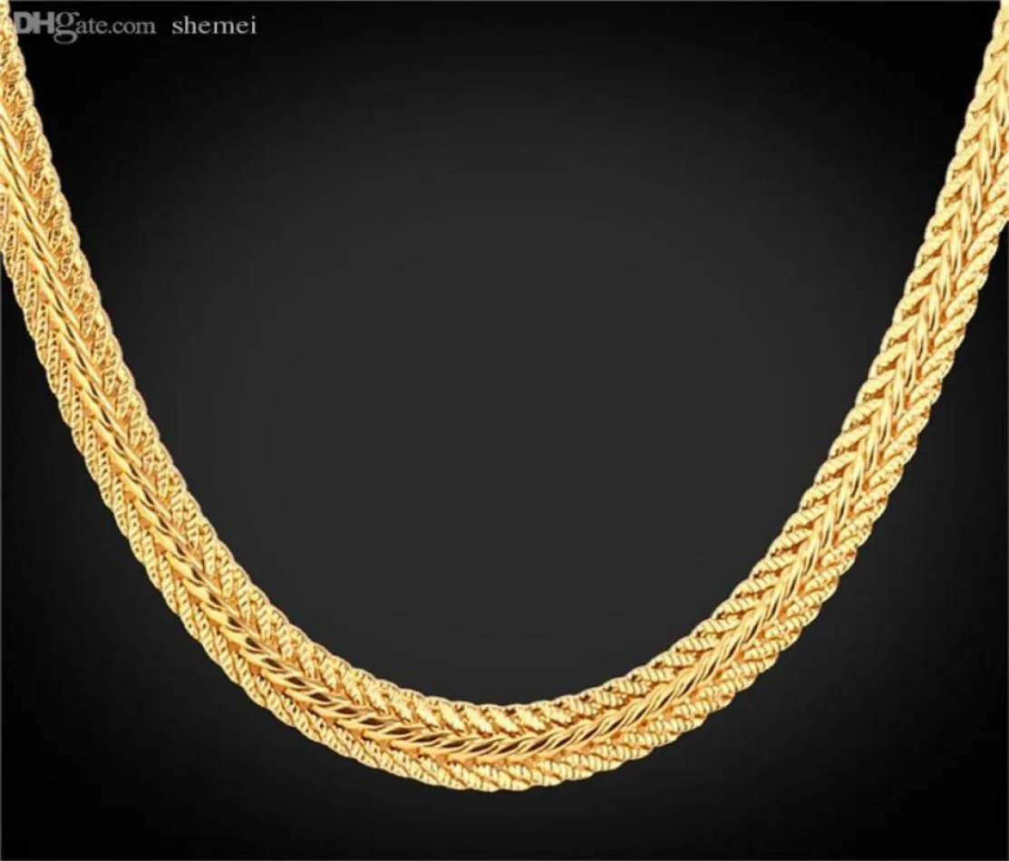 Цепочки целое золото лисохвост 18K Платиновая платина18K Реальная платья моторная 46 см 55см 66см для мужчин N942 Factory Exper78891502349718