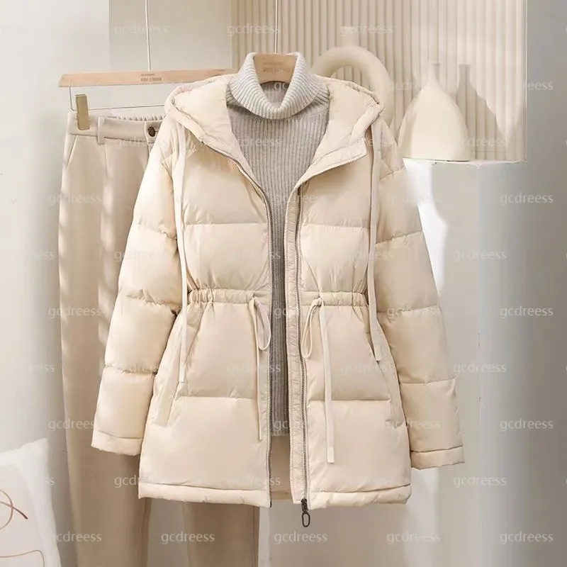 Designer Puffer Long Down Jacket For Women Luxury Winter
