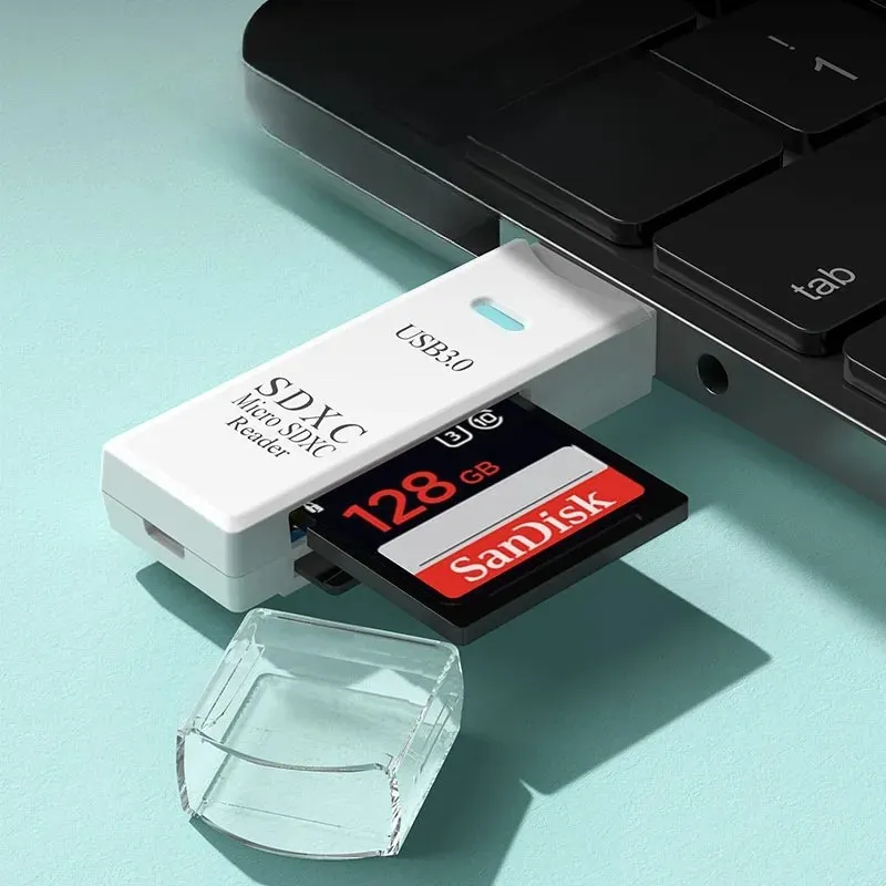 2024 2 in 1 Scheda Reader USB 3.0 Micro SD TF Card Memory Reader ad alta velocità Adattatore Multi-Card Adapter Drive Flash Laptop Accessori laptop 