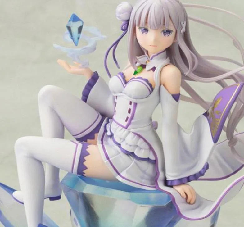 Re leven in een andere wereld dan nul Emilia PVC Action Figuur Anime Figuur Model Toys Collectible Doll Gift8517857