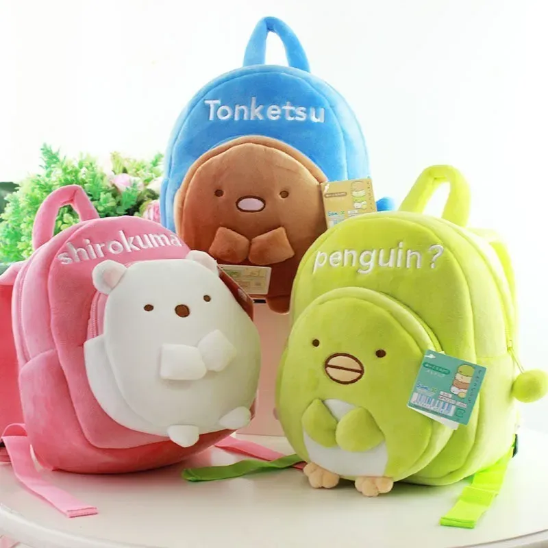 Bags Anime japonês sumikko gurashi urso pinguim design de gato mochila kawaii garotas de garotas sumikkogushi mochila bolsa de viagem