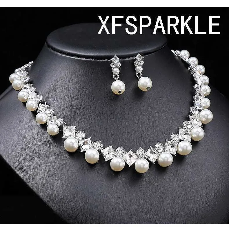 Pendant Necklaces New pearl and gem necklace set 240419